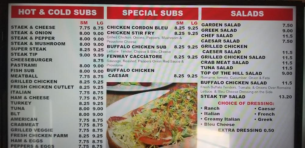 Top of the Hill Seafood & Subs Steak And Onion Wrap