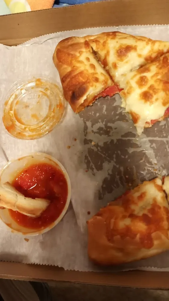 Pepperoni and Garlic Calzone